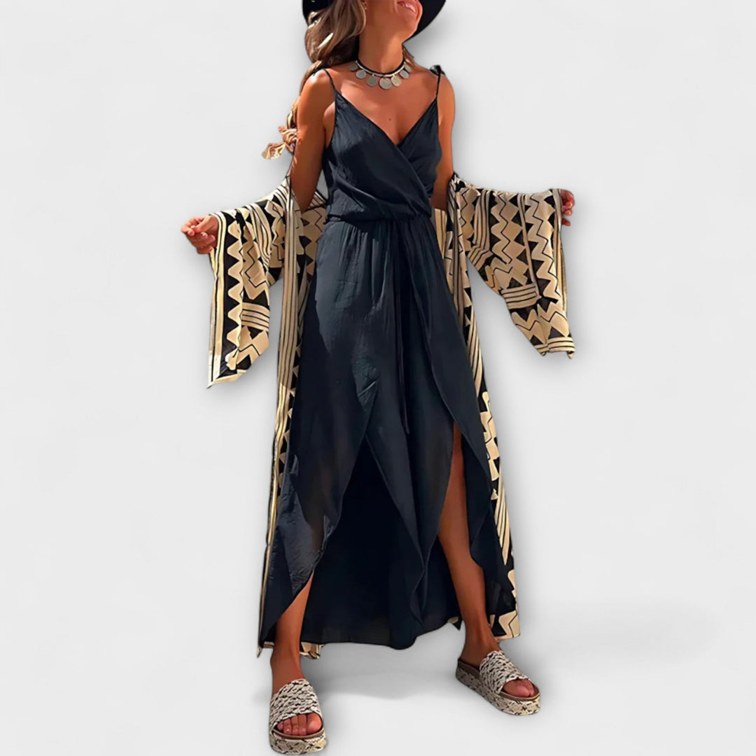 Anna - Donatila Zijde Splits Jumpsuit