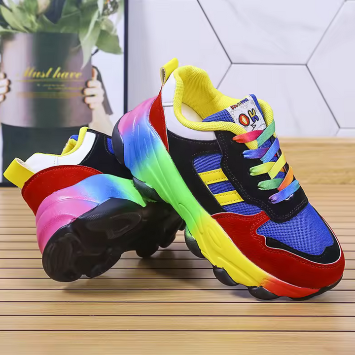 Jada | Neon chunky plateausneakers voor dames
