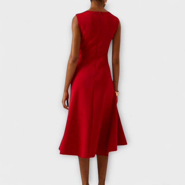Juliette – Draped asymmetrisch Midikleid