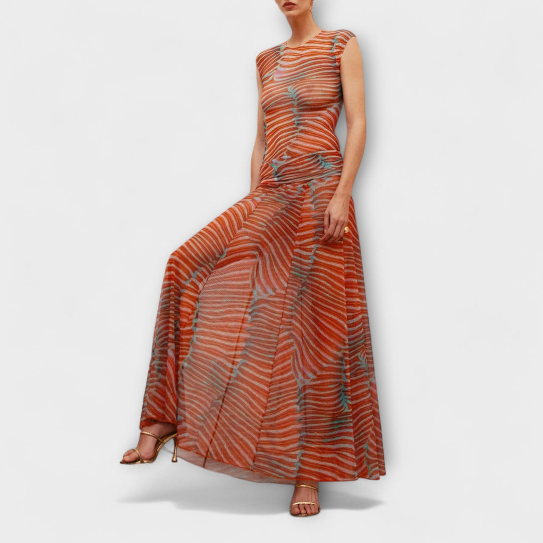 Phoenix - Schimmerende Wellen-Mesh-Bodysuit