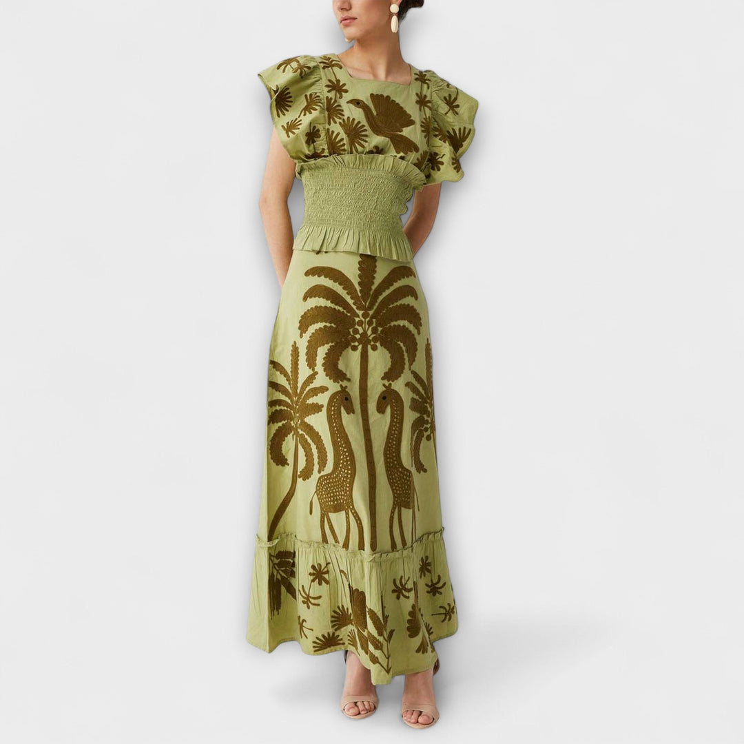 Amy - Stijlvolle Palmboom Jurk