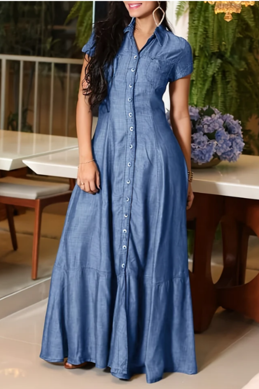 Eliza - Lange Denim Jurk