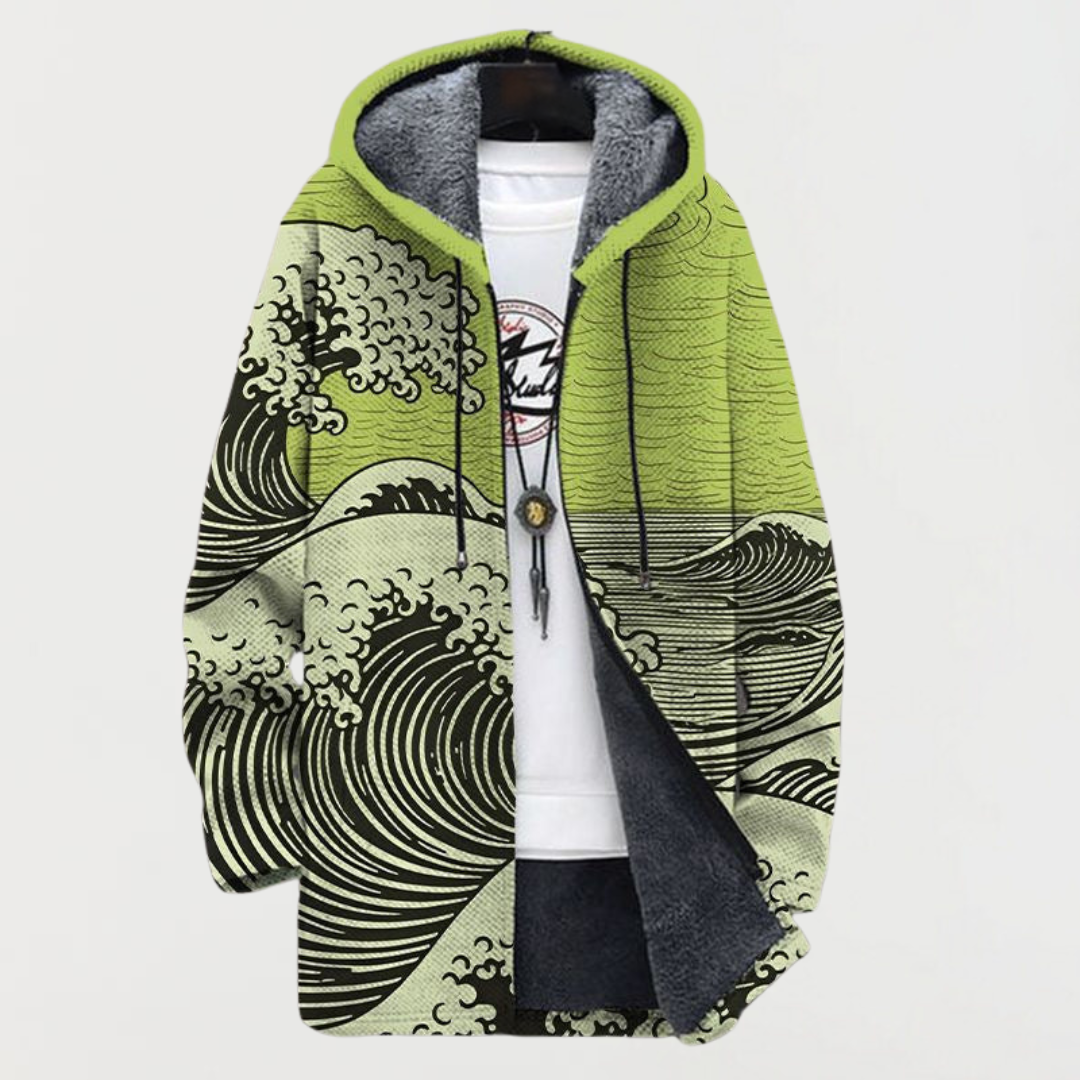 Mathilda – Mantel met golfpatroon