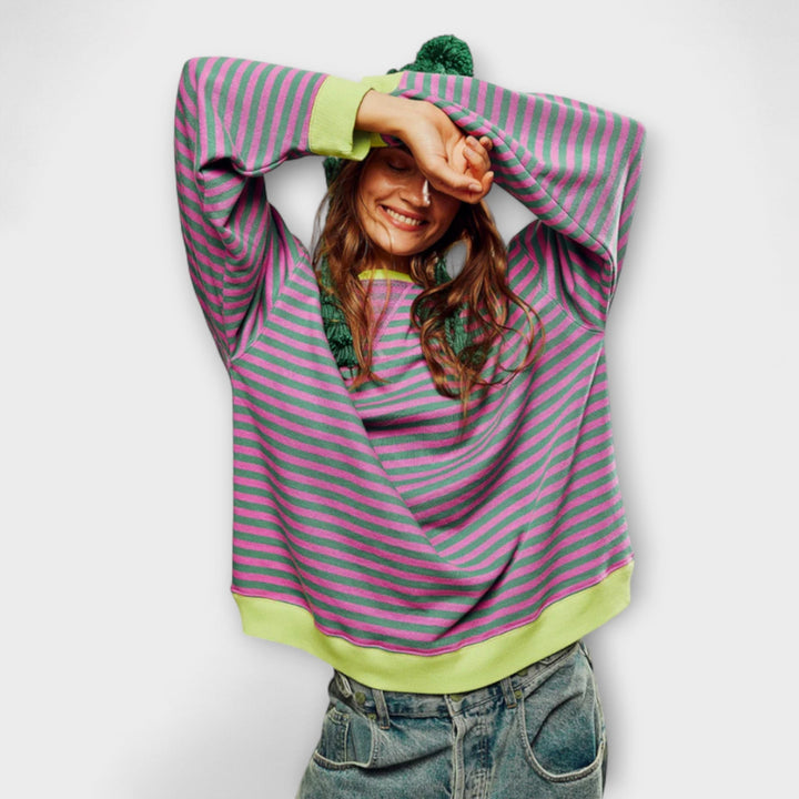 Marlene - Gestreepte Oversized Trui voor Vrouwen