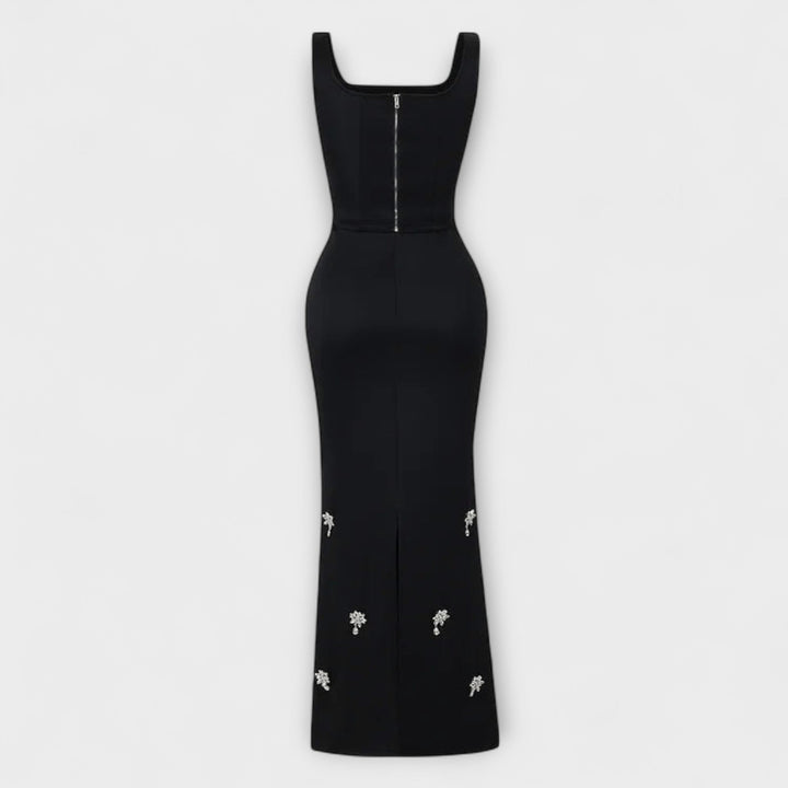 Avalon - Zwarte Parels Zipper Top en Rok Ensemble