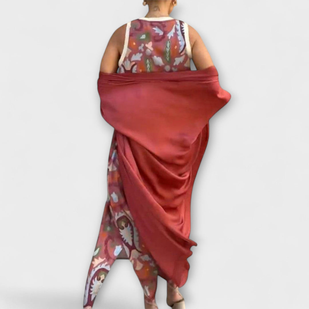 Selviane - Maxikleed met bijpassende Cardigan