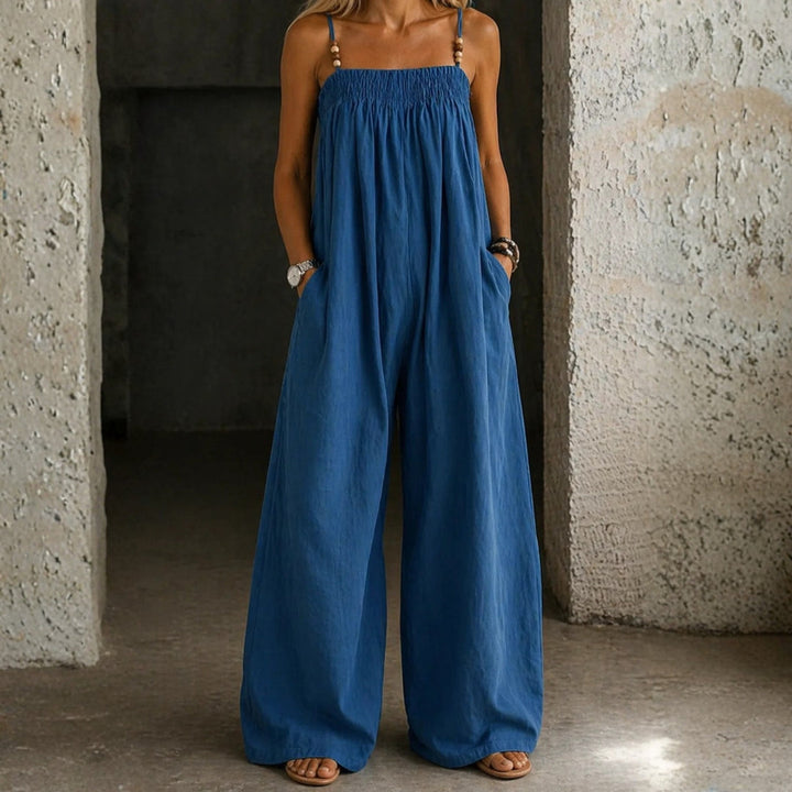 Madalena - Denim Jumpsuit met Wijde Benen