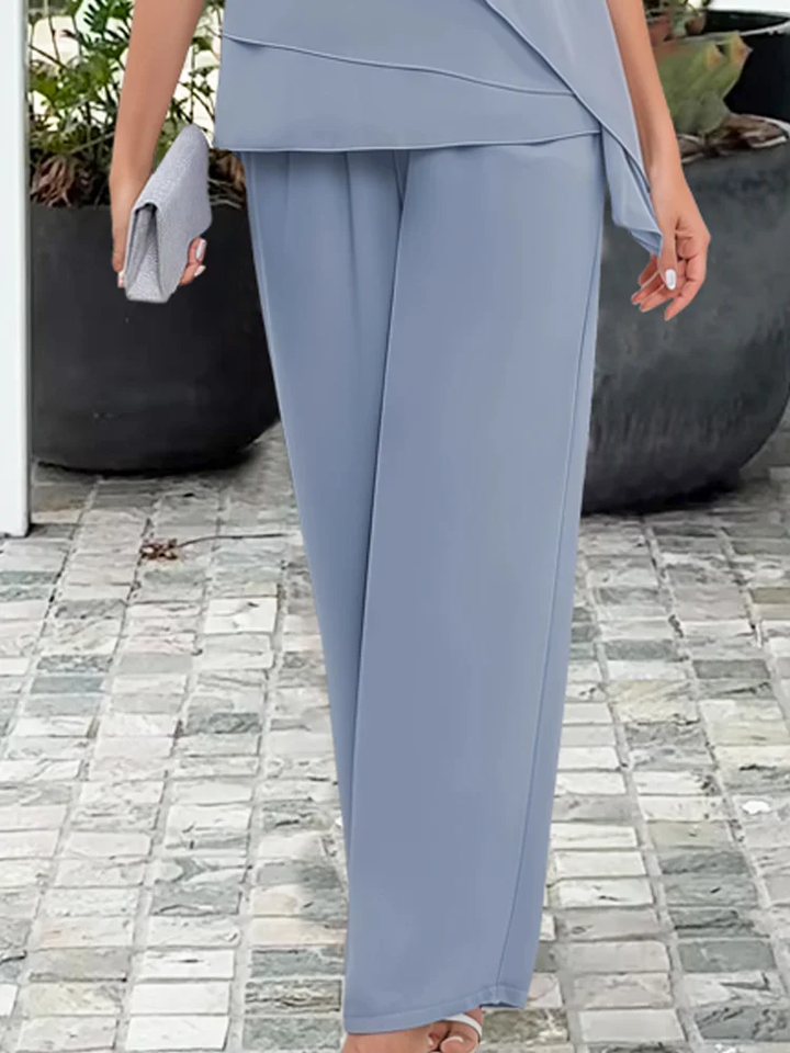 Arabel | Set met 7/8-broek en korte ruchemouwen voor dames