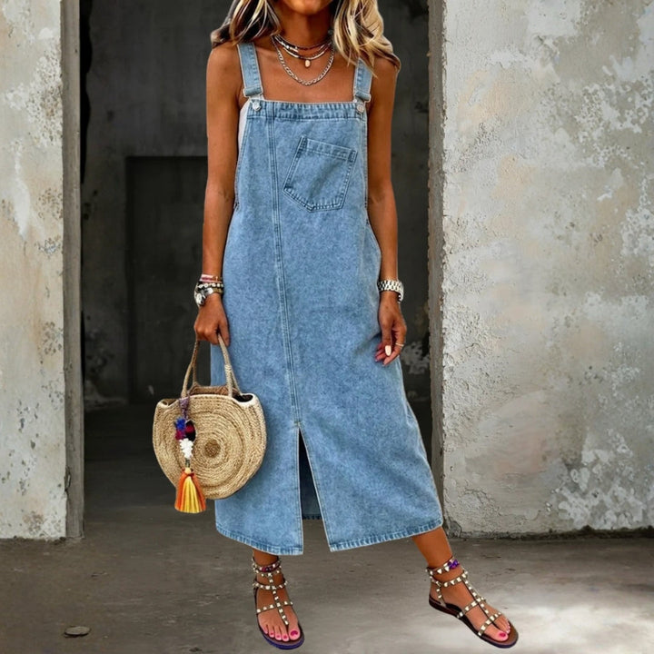 Susana - Casual Denim Spaghetti-jurk