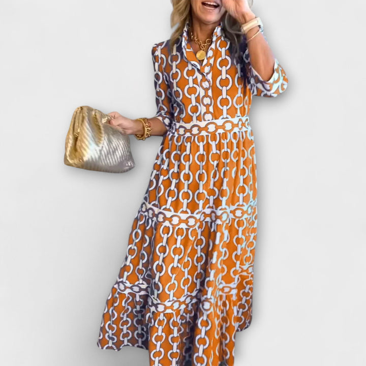 Sofia - Midi-jurk met kettingdetails