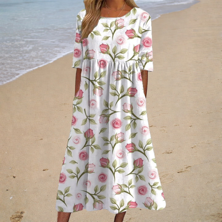 Vloeiende lange jurk – chic en comfortabel