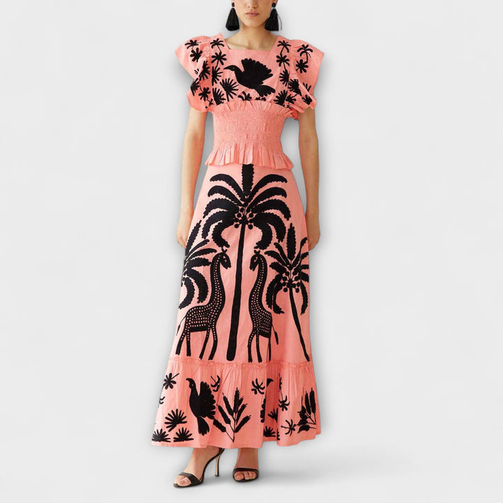 Amy - Stijlvolle Palmboom Jurk