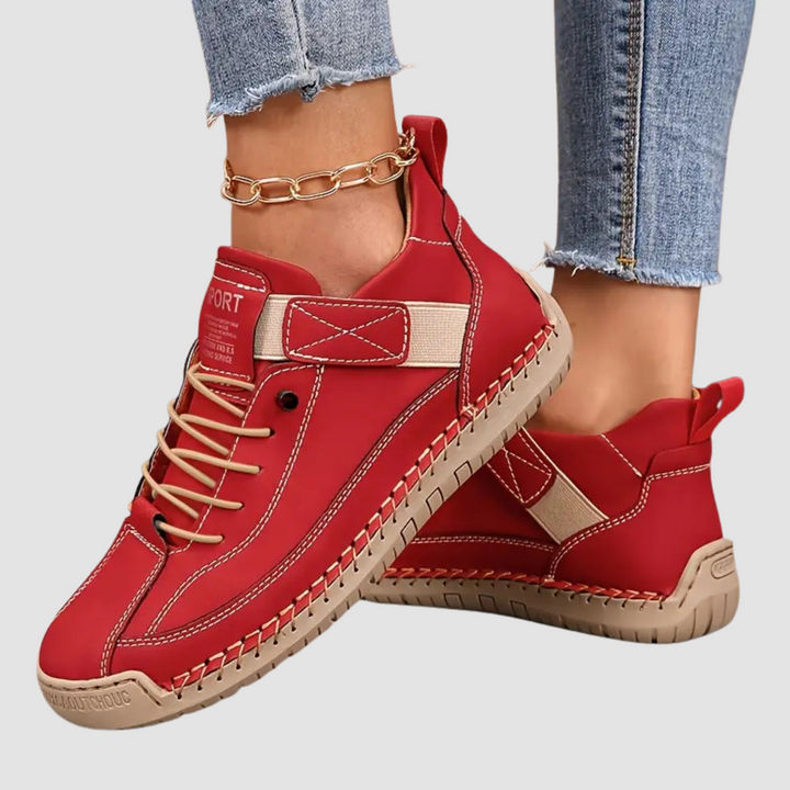 Alceste | Canvas sneakers met veters en siernaden voor dames