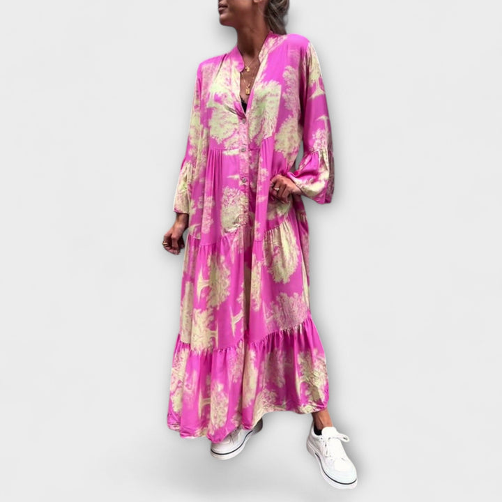 Nerina - Elegante Bloemen-Maxijurk