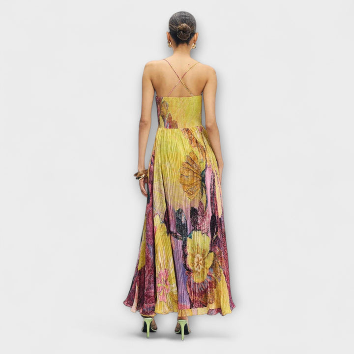 Kiara - Maxikleed met levendig Ikat-print