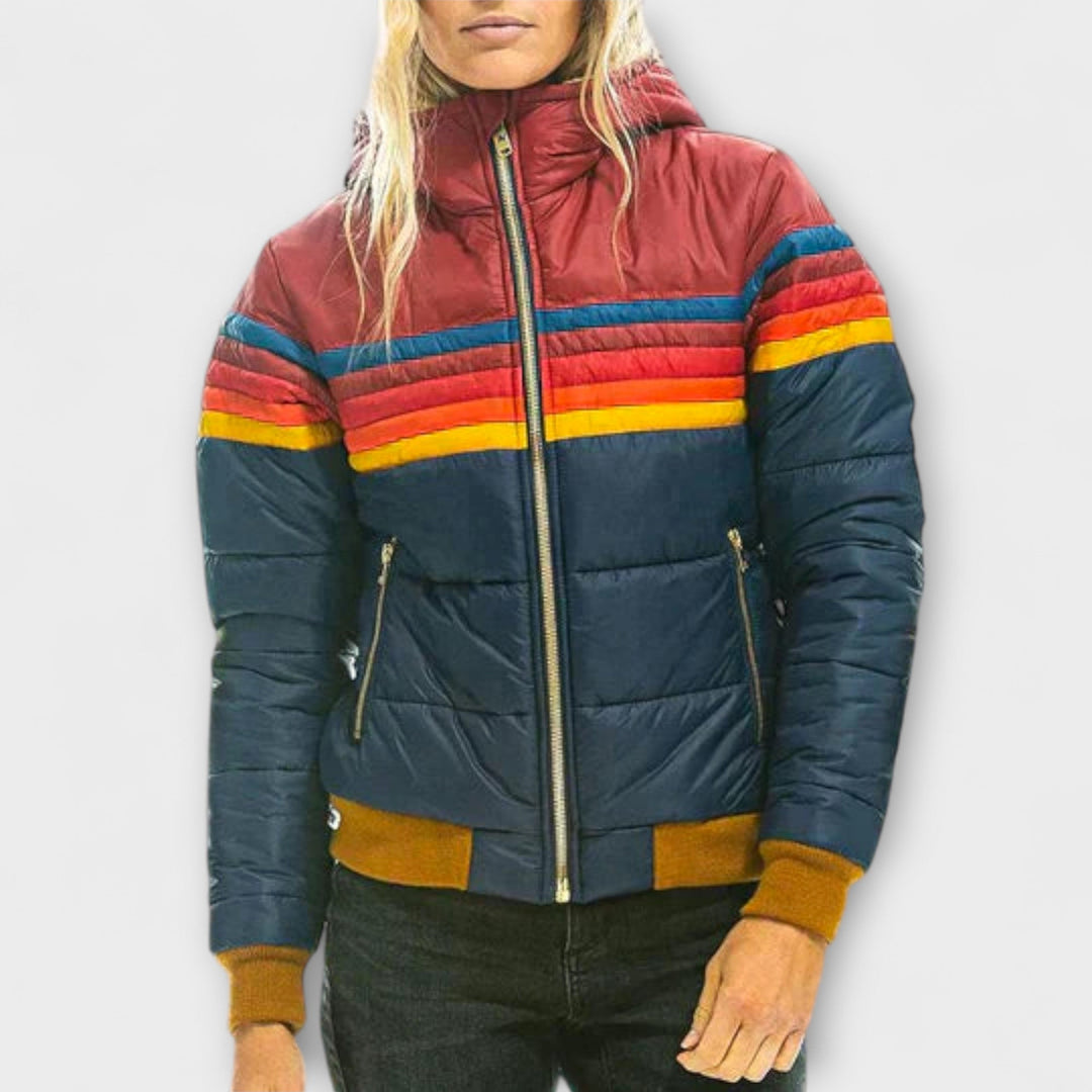 Roswitha - Dames Retro Parka met Kunstbontkapuchon