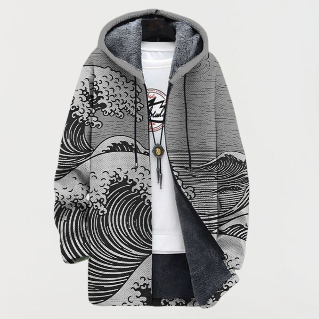 Mathilda – Mantel met golfpatroon