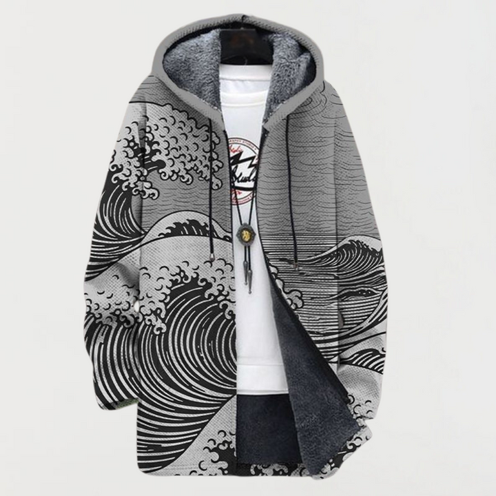 Mathilda – Mantel met golfpatroon