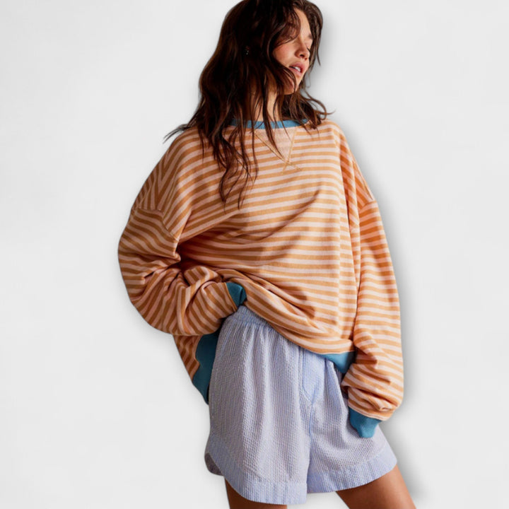 Marlene - Gestreepte Oversized Trui voor Vrouwen