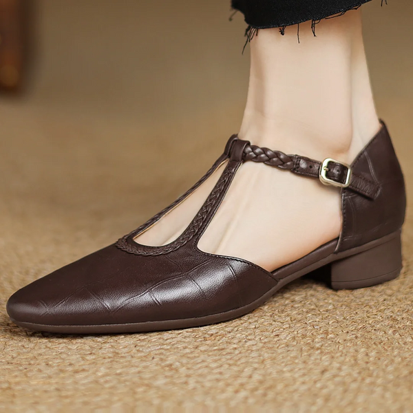 Greta – T-bandschoenen met gevlochten detail
