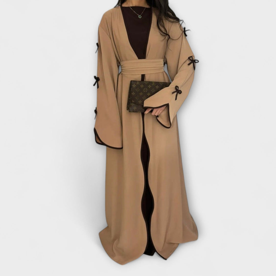 Jasmin - Chique Cardigan en Jurk Duo met Strikversiering