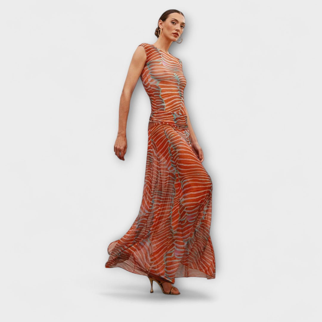 Phoenix - Schimmerende Wellen-Mesh-Bodysuit