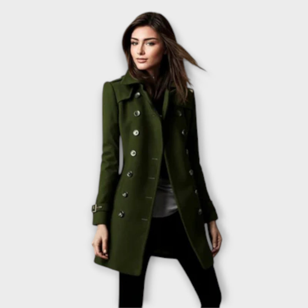 Linda - Dubbelrijige Trenchcoat