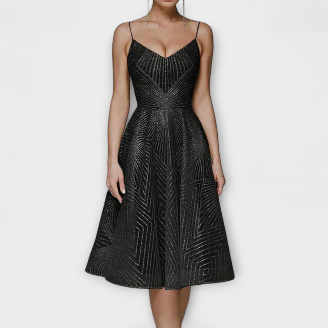 Elli - Dames Luxe Jurk met Borduursels