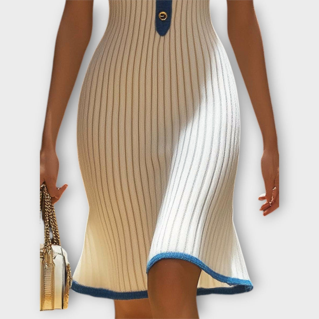 Ellena - Chic Fishtail Midi-jurk