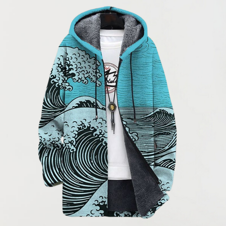 Mathilda – Mantel met golfpatroon