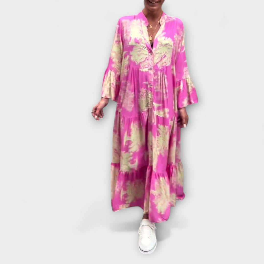 Nerina - Elegante Bloemen-Maxijurk