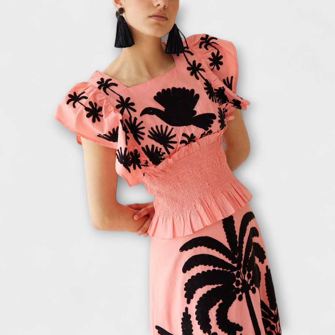 Amy - Stijlvolle Palmboom Jurk