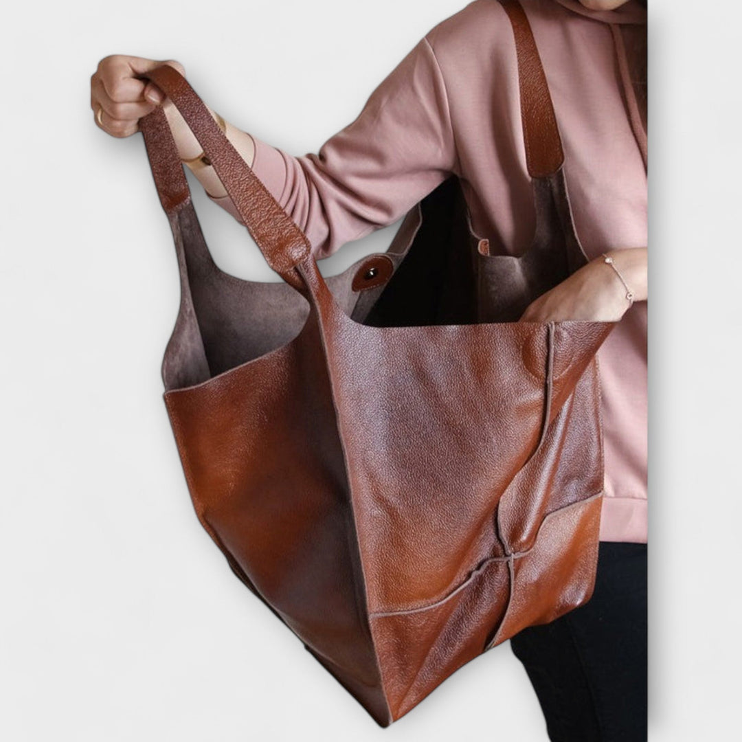 Urania | Oversized leren weekendtas voor dames