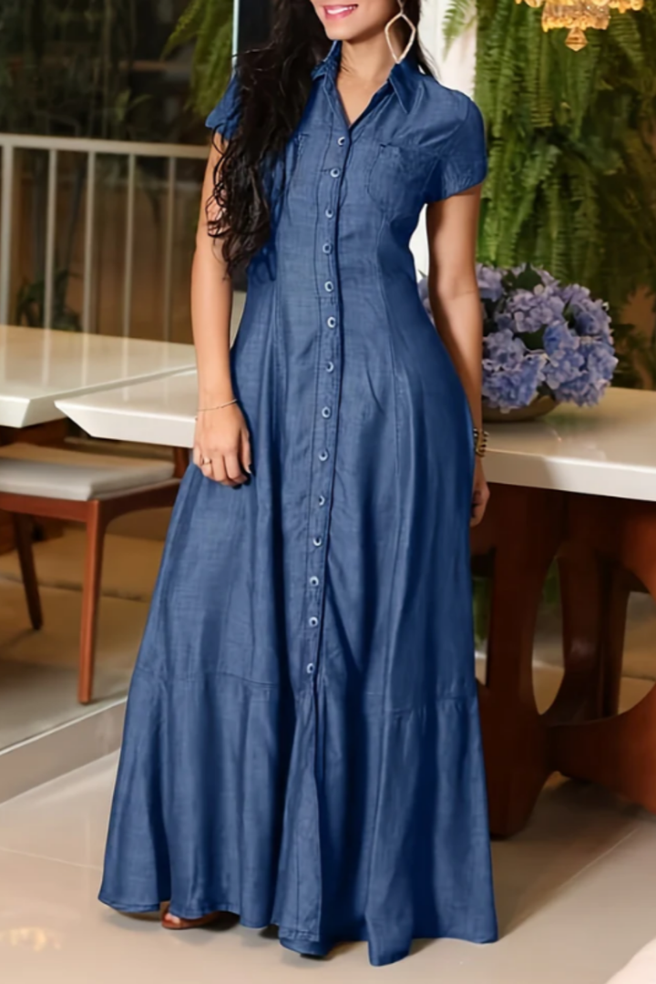 Eliza - Lange Denim Jurk