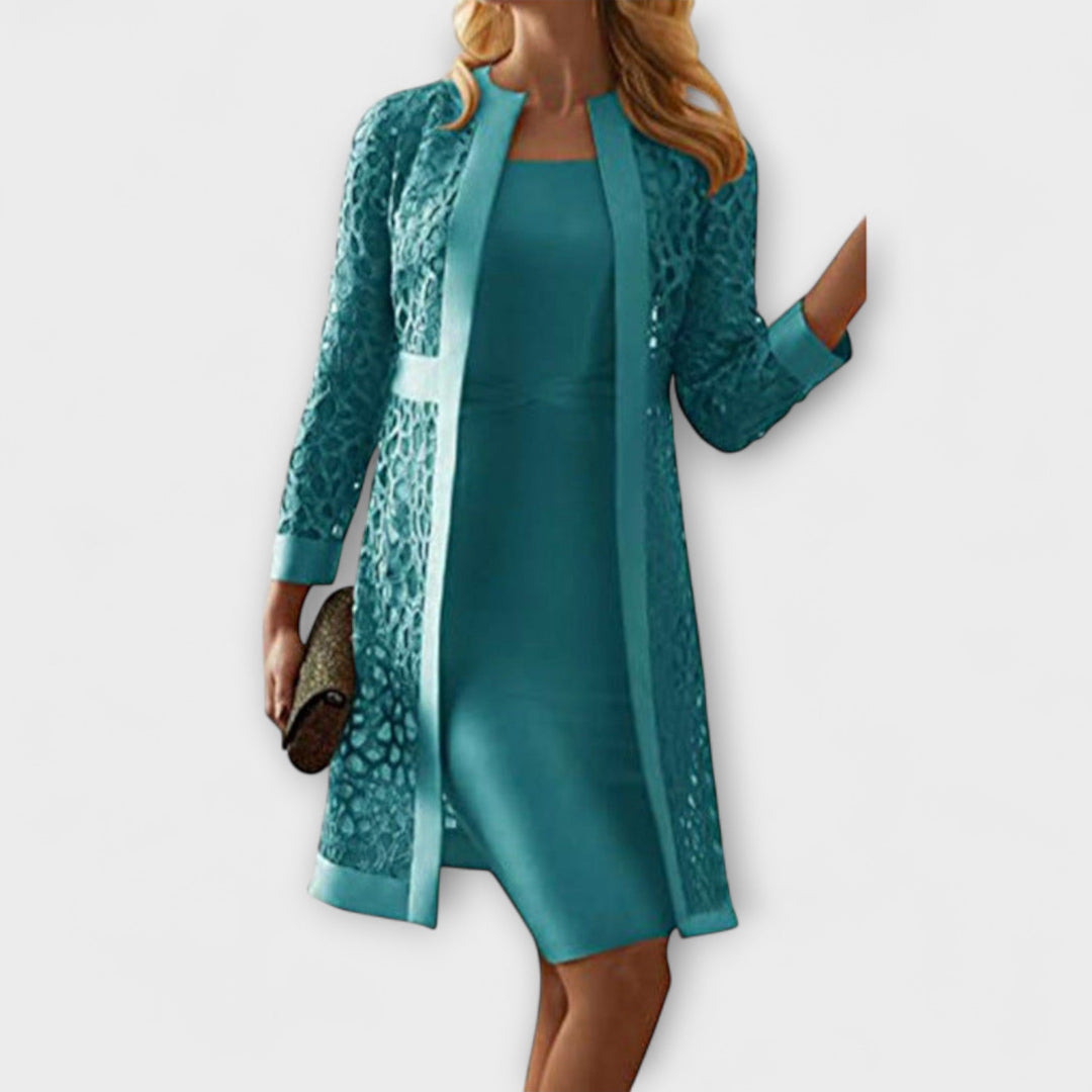 Runa - Elegante Tweedelige Kantjurk