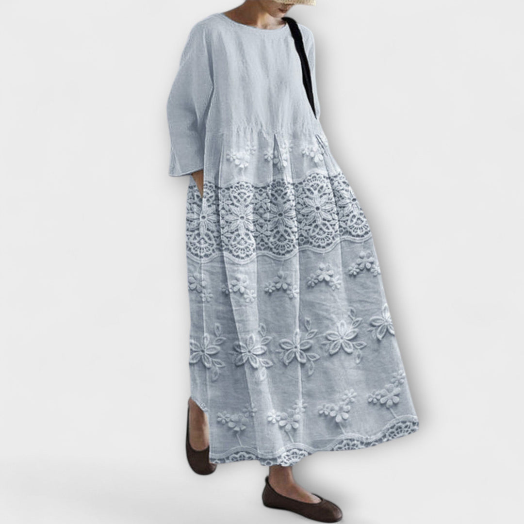 Isabella - Kantpatroon Jurk