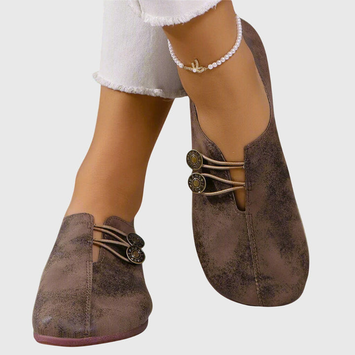 Josephine | Suède veterbottines met sierknopen voor dames