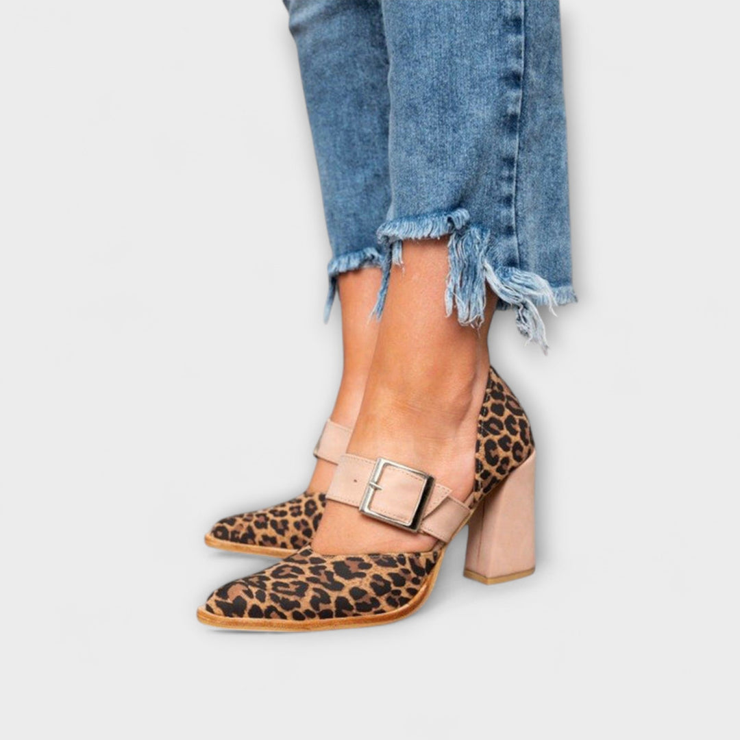 Avano - Leoparden-sandalen met hak