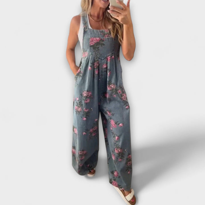 Mirona - Ontspannen Pasvorm Denim Dungaree