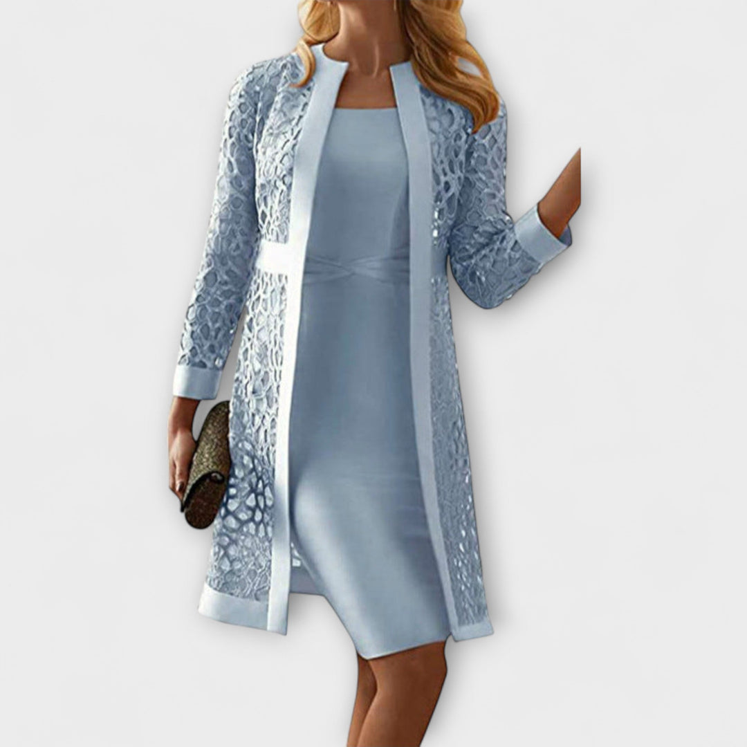 Runa - Elegante Tweedelige Kantjurk