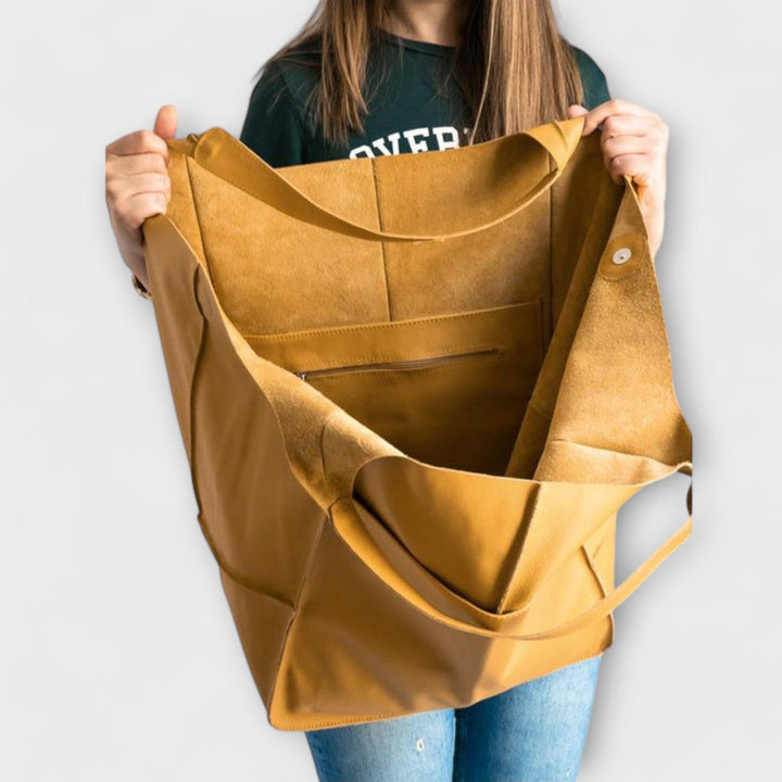 Urania | Oversized leren weekendtas voor dames