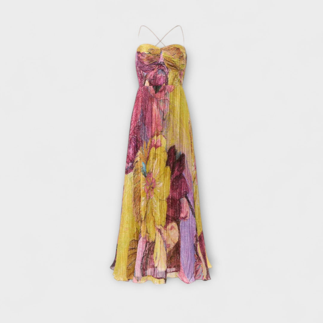 Kiara - Maxikleed met levendig Ikat-print