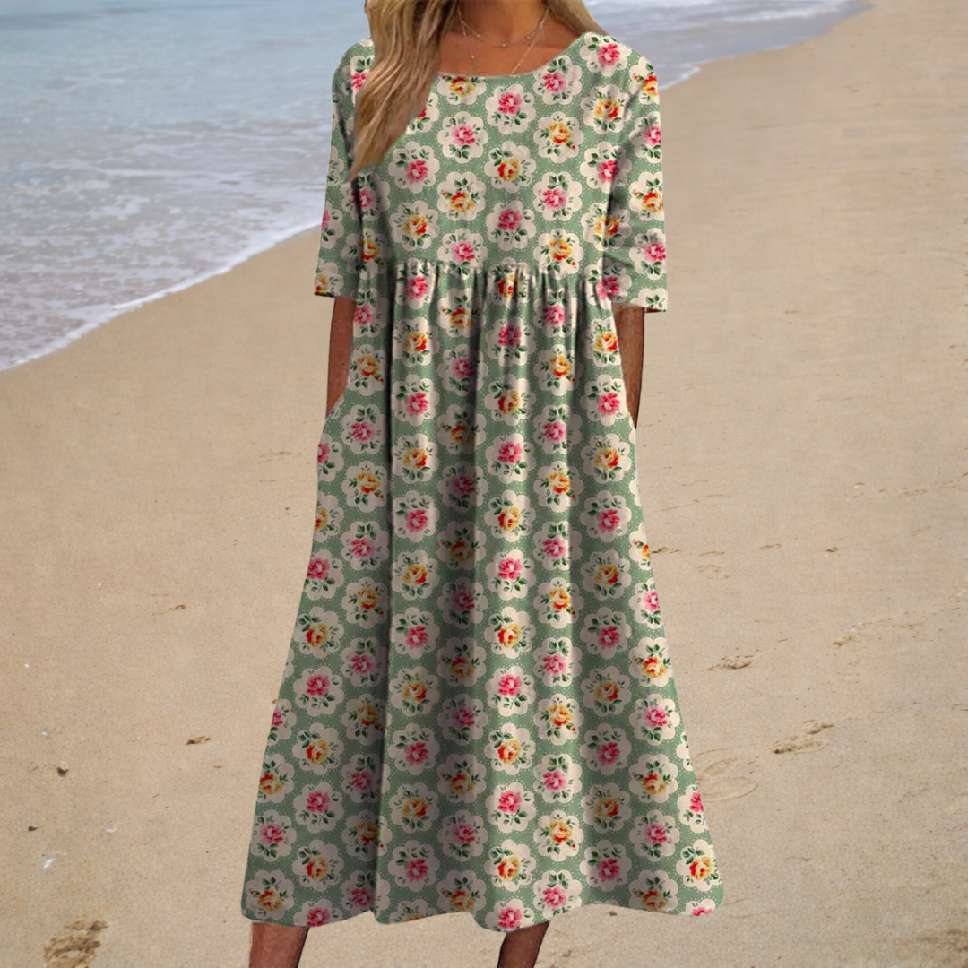 Vloeiende lange jurk – chic en comfortabel