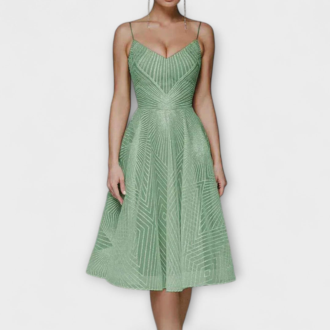 Elli - Dames Luxe Jurk met Borduursels
