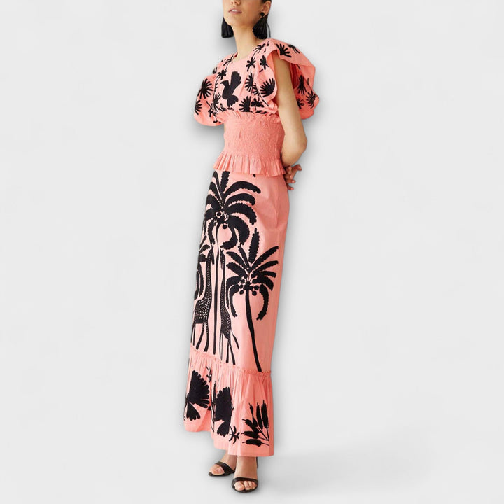 Amy - Stijlvolle Palmboom Jurk