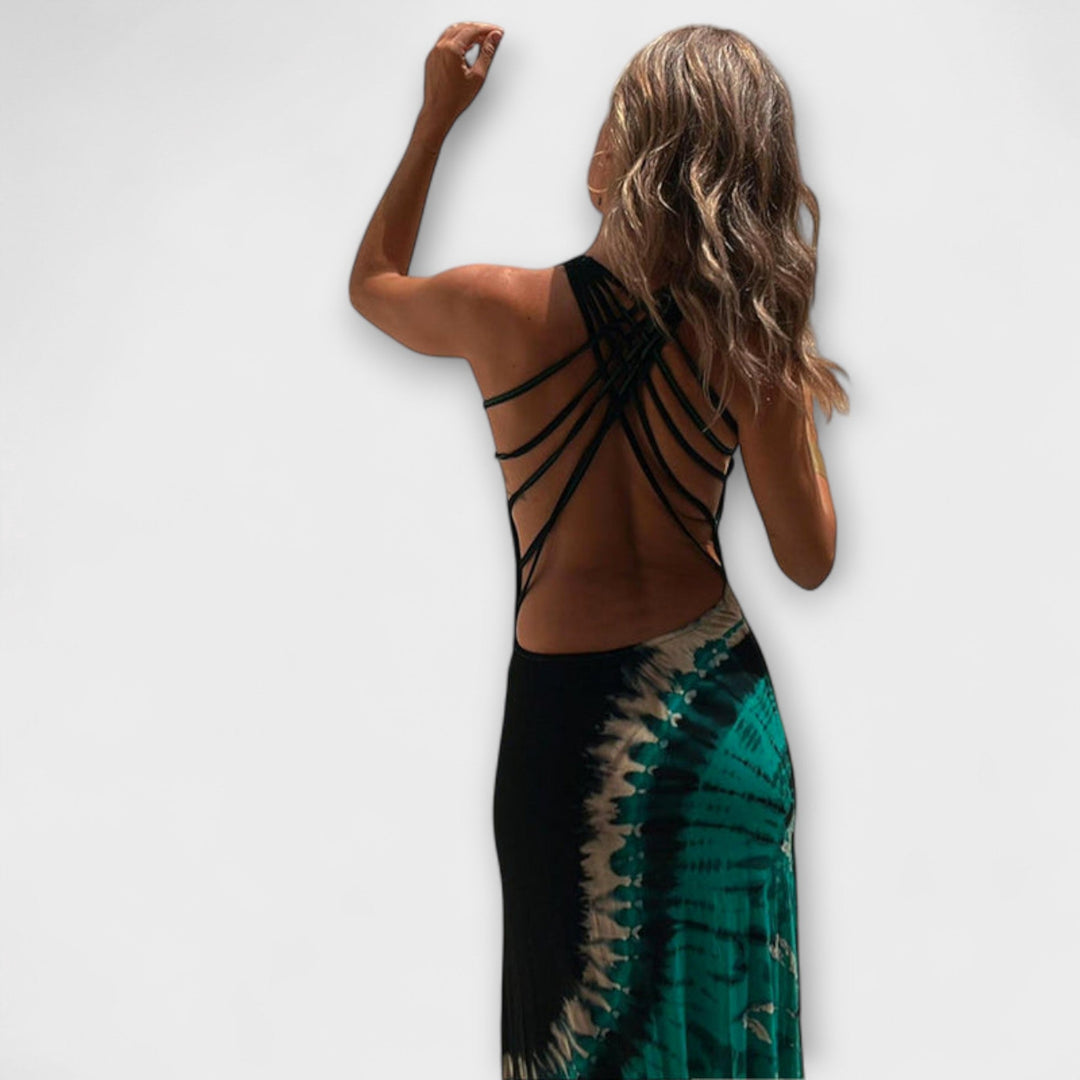 Livia - Maxikleed met Sterrenhemel-Tie-Dye