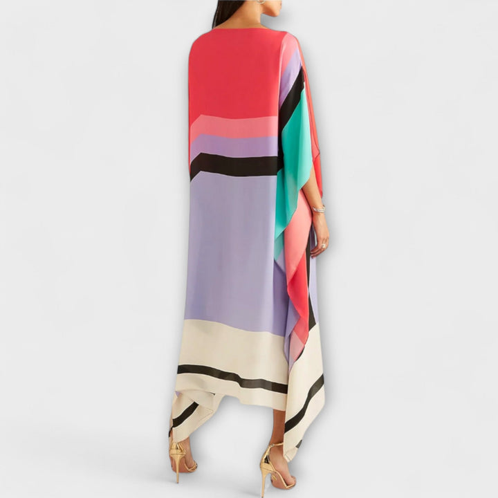 Elenora - Locker gesneden geometrische kaftan