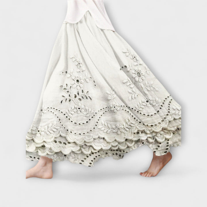 Luna – Boho Maxirok Met Borduursel