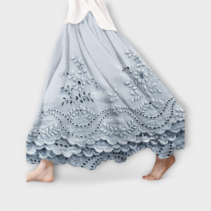 Luna – Boho Maxirok Met Borduursel