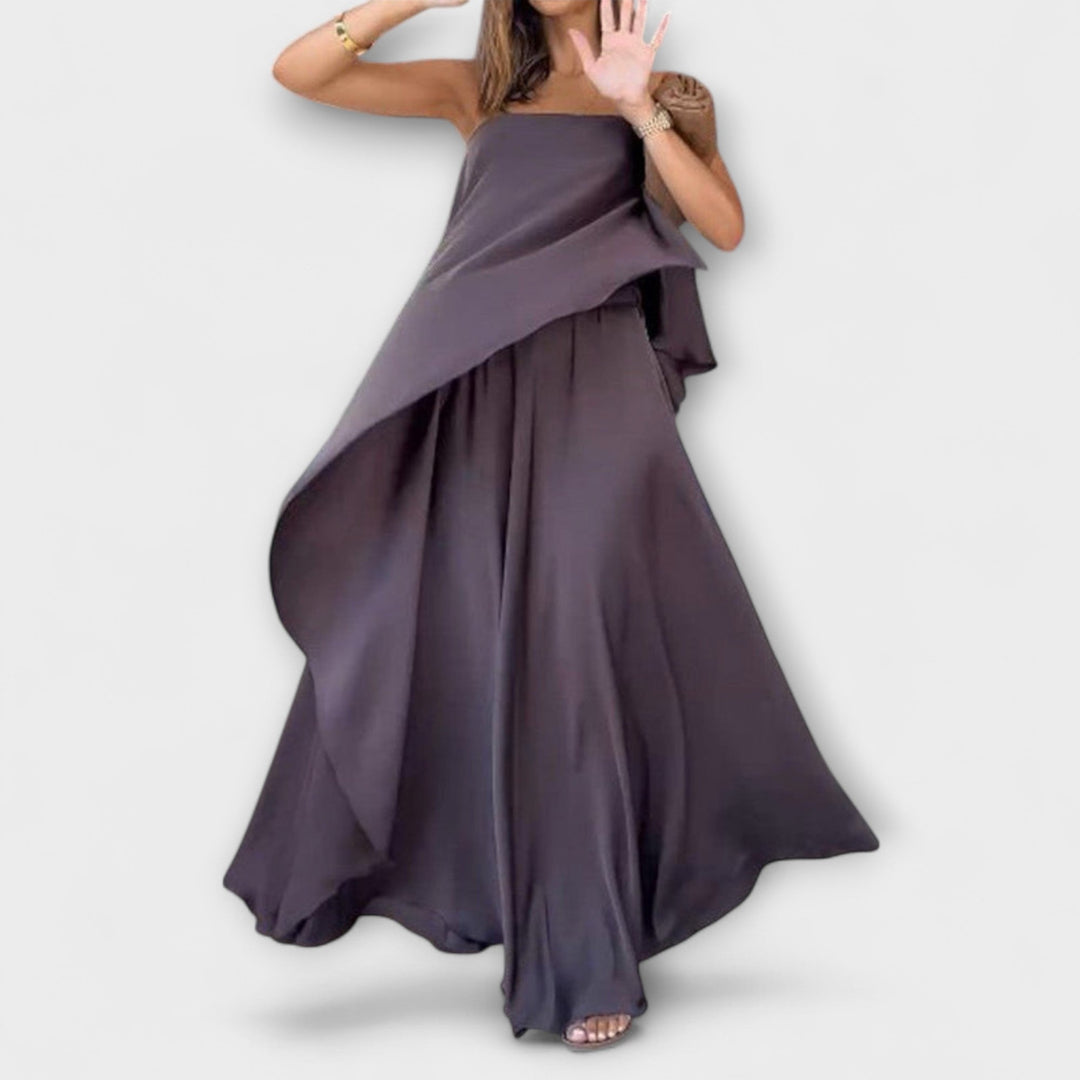 Ruby - Stijlvolle mouwloze bandeau-top en rok
